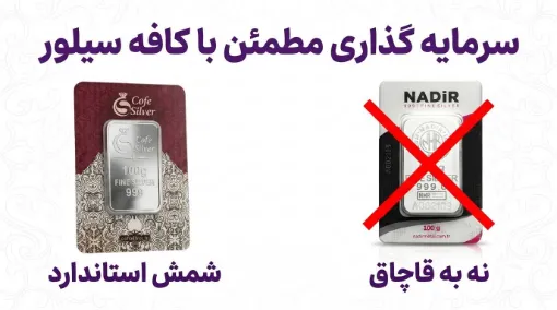 Picture of شمش نقره ندیر ۵۰ گرمی